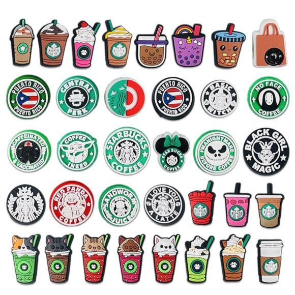 CROCS Shoes - Coffee Croc Charms 35Pcs